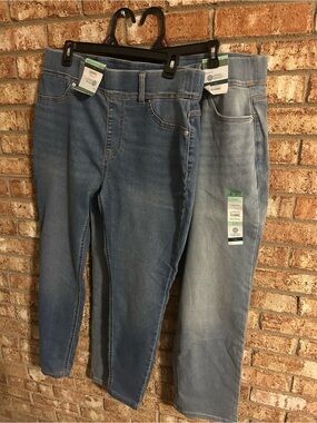 Bundle Terra & Sky Light Blue Relaxed Women’s Straight Leg and Skinny Jeans 14W